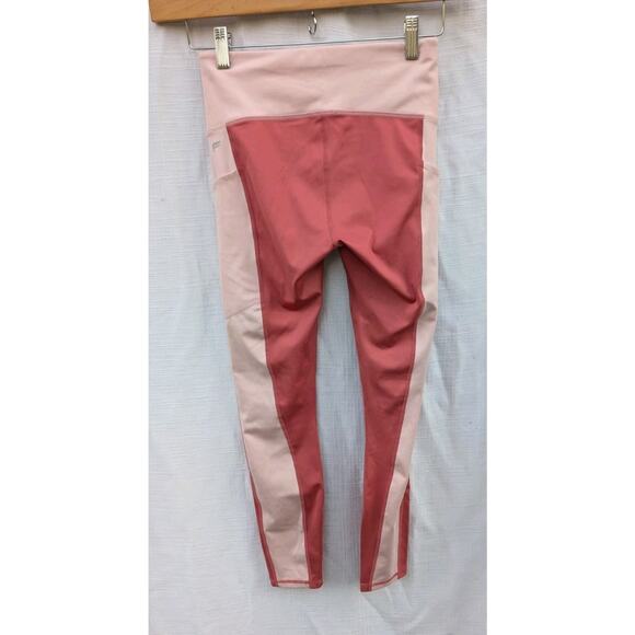 Fabletics Womens Ultracool Leggings Sz XS Mauve Mid-Rise Shine Panel Drawstring - Picture 5 of 6